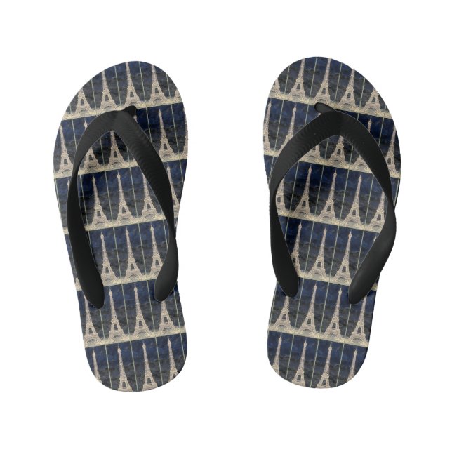 Chanclas Para Niños Patrón de la Torre Eiffel (Plantilla)