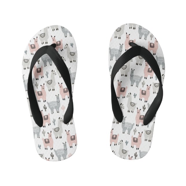 Chanclas Para Niños Patrón de Llamas Sonrientes (Plantilla)