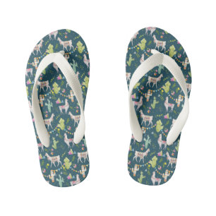 Chanclas Para Niños Patrón de marca de llamada de color de agua