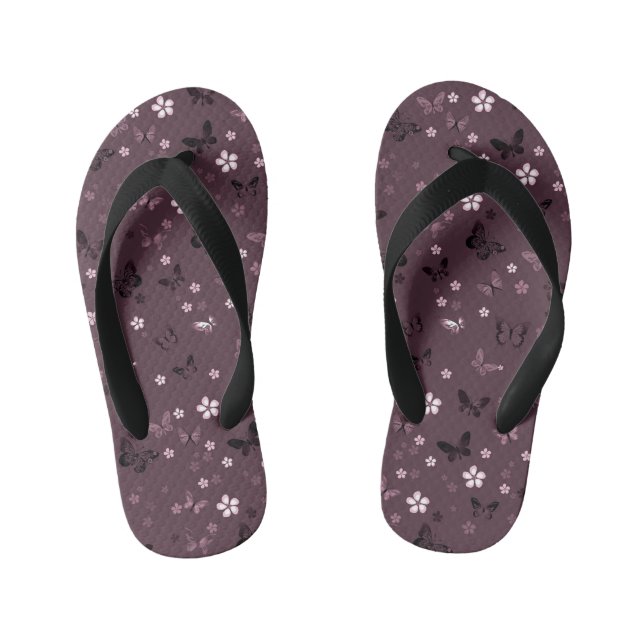 Chanclas Para Niños Patrón de mariposa 5 (Plantilla)