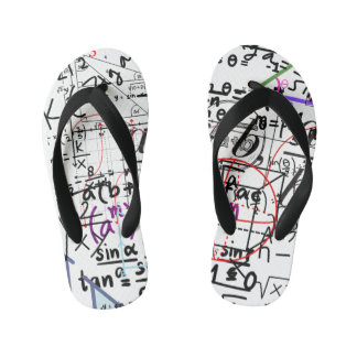 Chanclas Para Niños Patrón de matemáticas de Flip Flops