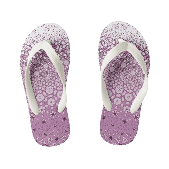 Chanclas Para Niños Patrón de metamorfosis floral (Plantilla)