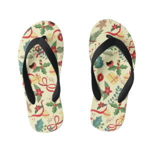 Chanclas Para Niños Patrón de navidades