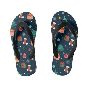 Chanclas Para Niños Patrón de navidades 96