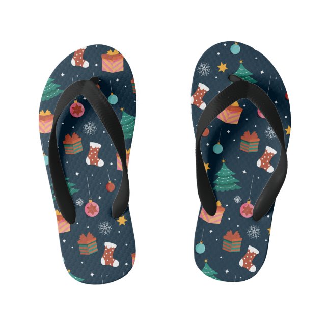 Chanclas Para Niños Patrón de navidades 96 (Plantilla)
