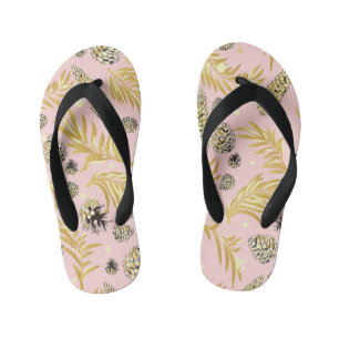 Chanclas Para Niños Patrón de navidades, Nieve de pino 4