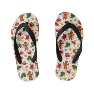 Chanclas Para Niños Patrón de pan de jengibre