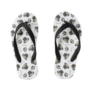 Chanclas Para Niños Patrón de pata y huesos