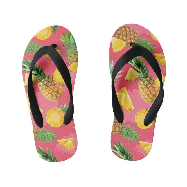 Chanclas Para Niños Patrón de piña 5 (Plantilla)