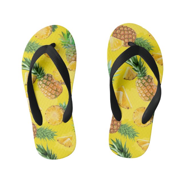 Chanclas Para Niños Patrón de piña 7 (Plantilla)