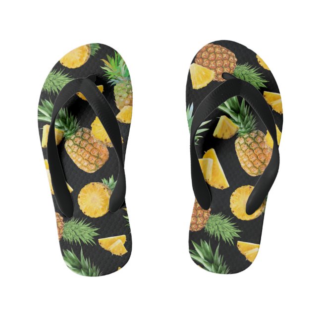 Chanclas Para Niños Patrón de piña 8 (Plantilla)