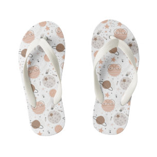 Chanclas Para Niños Patrón de planetas de Doodle Cuto