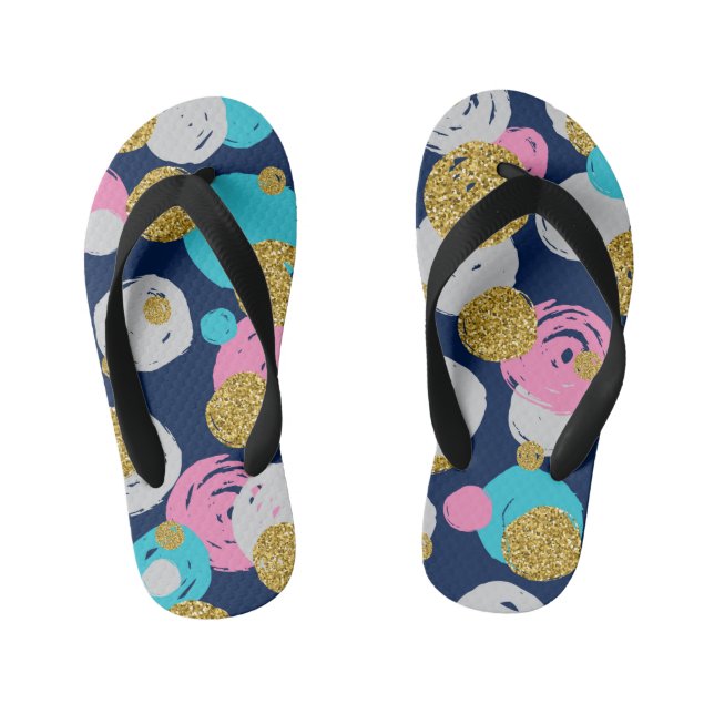 Chanclas Para Niños Patrón de puntos 11 (Plantilla)