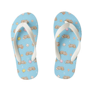 Chanclas Para Niños Patrón de ranura del tiempo de sueño