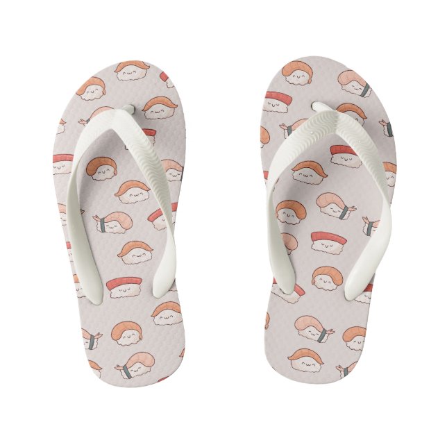 Chanclas Para Niños Patrón de sushi nigiri sin soldadura (Plantilla)