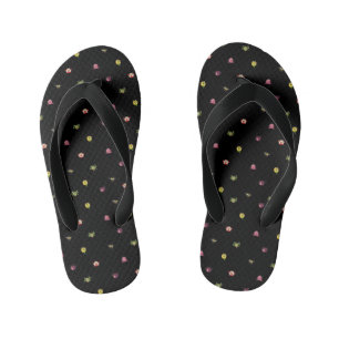 Chanclas Para Niños patrón de trol negro