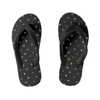 Chanclas Para Niños patrón de trol negro