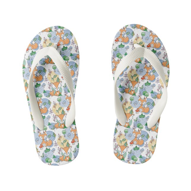 Chanclas Para Niños Patrón de zorro pequeño (Plantilla)