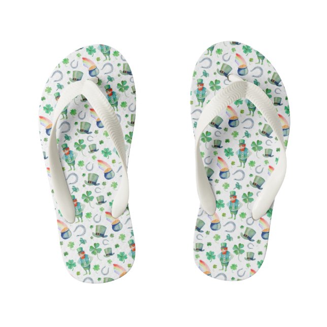 Chanclas Para Niños Patrón del Día de San Patricio (Plantilla)