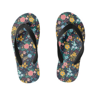 Chanclas Para Niños Patrón floral colorido