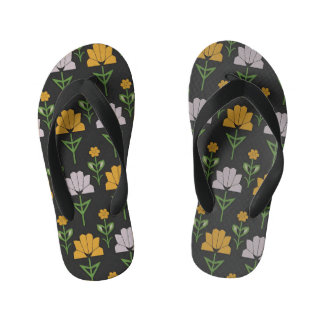 Chanclas Para Niños Patrón floral vibrante