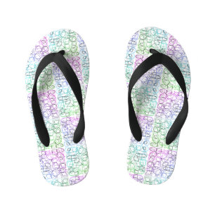 Chanclas Para Niños Patrón geométrico abstracto Tiled y filtrado