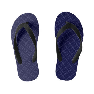 Chanclas Para Niños Patrón geométrico islámico azul oscuro