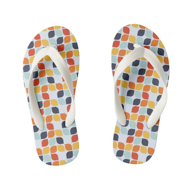 Chanclas Para Niños Patrón geométrico vintage (Plantilla)