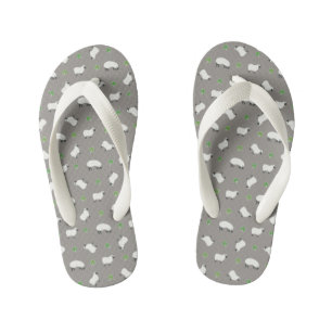 Chanclas Para Niños Patrón irlandés de Shamrock y ovejas