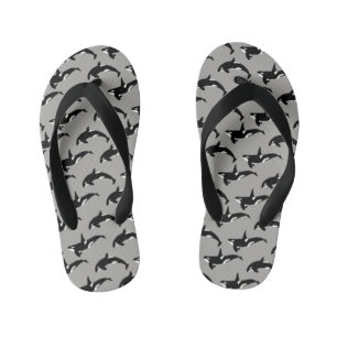 Chanclas Para Niños Patrón Orca:Gris