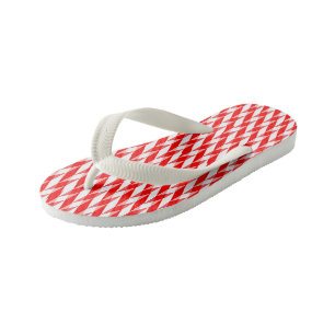 Chanclas Para Niños patrón rojo y blanco