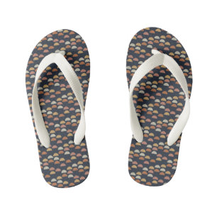 Chanclas Para Niños Patrón semicírculo geométrico