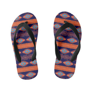 Chanclas Para Niños Patrón tribal étnico suroeste.