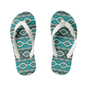 Chanclas Para Niños Patrón tribal étnico suroeste.
