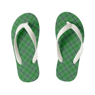 Chanclas Para Niños Patrón verde oscuro y verde vegetal