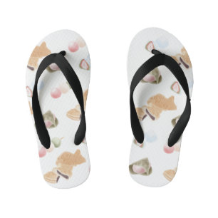 Chanclas Para Niños Patrón Wagashi japonés