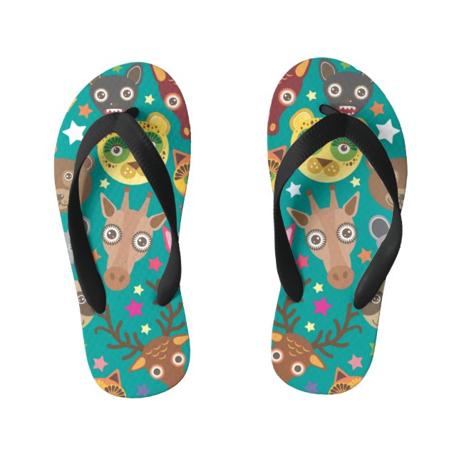 Chanclas Para Niños Patrones de animales (Plantilla)
