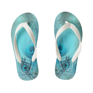 Chanclas Para Niños Peacocks y sirenas