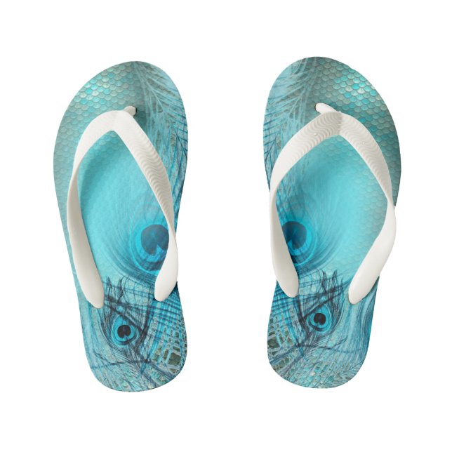 Chanclas Para Niños Peacocks y sirenas (Plantilla)