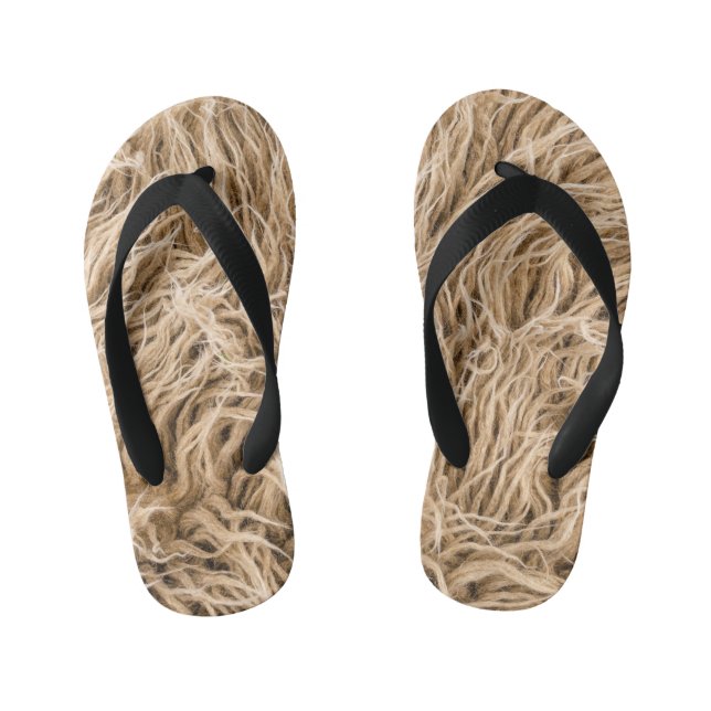 Chanclas Para Niños Pelo de animal (Plantilla)