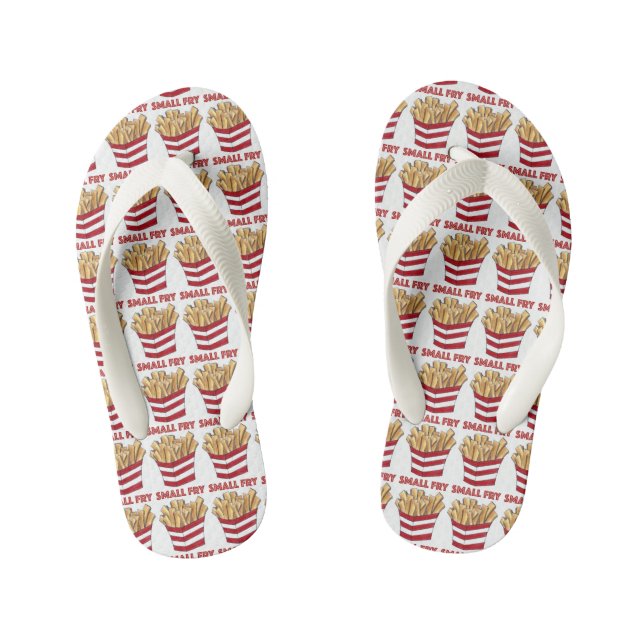 Chanclas Para Niños PEQUEÑO FRY Fast Food Fries Franceses Kid Flip Flo (Plantilla)