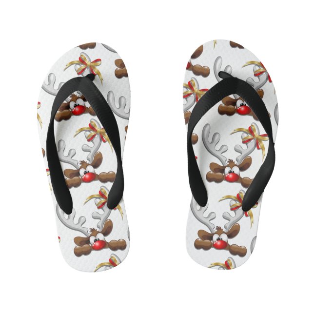 Chanclas Para Niños Personaje de Navidades divertidos y desconcertados (Plantilla)