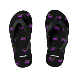 CHANCLAS PARA NIÑOS PERSONALIZABLE MODERNO ESTILO NEGRO VERIFICADO MAR