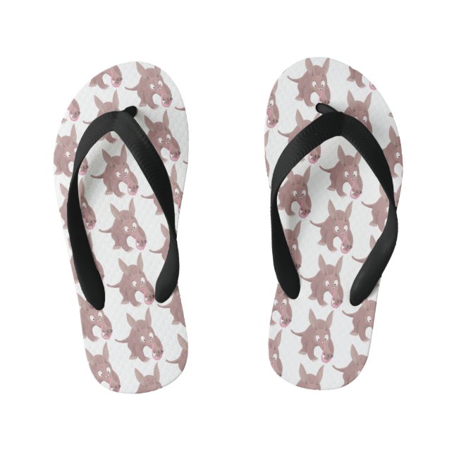 Chanclas Para Niños Personalizado de aardvark gracioso (Plantilla)
