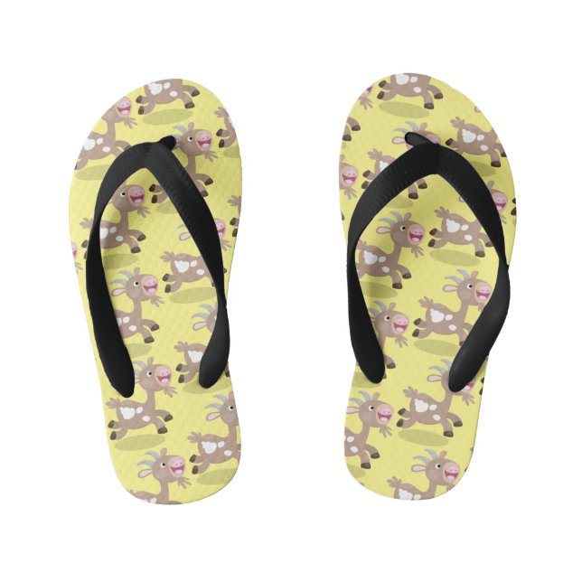 Chanclas Para Niños Personalizado de cabra alegre (Plantilla)