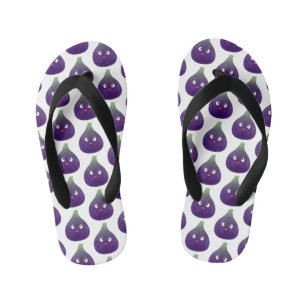 Chanclas Para Niños Personalizado de fruta púrpura feliz