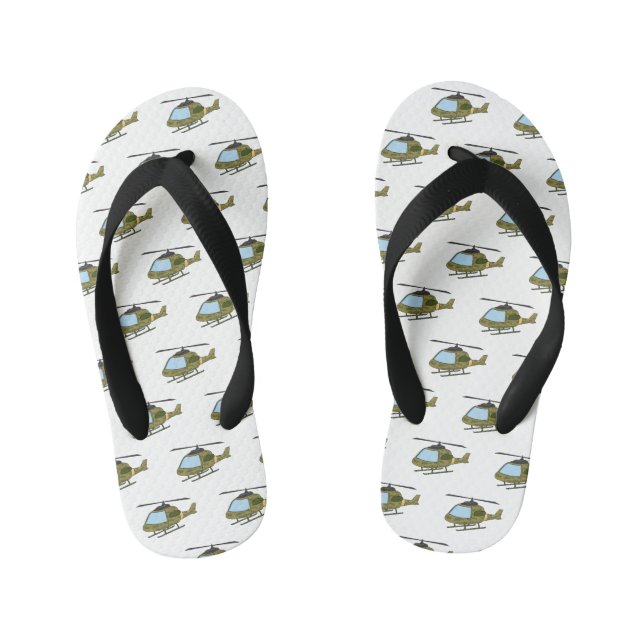 Chanclas Para Niños Personalizado de helicópteros de camoflage del ejé (Plantilla)