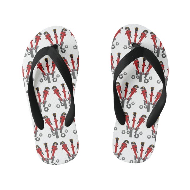 Chanclas Para Niños Personalizado de humor de herramientas monstruosas (Plantilla)