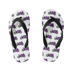 Chanclas Para Niños Personalizado de motocicleta Purple