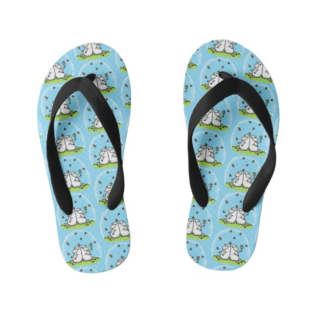Chanclas Para Niños Personalizado de ovejas y mariposas (Plantilla)